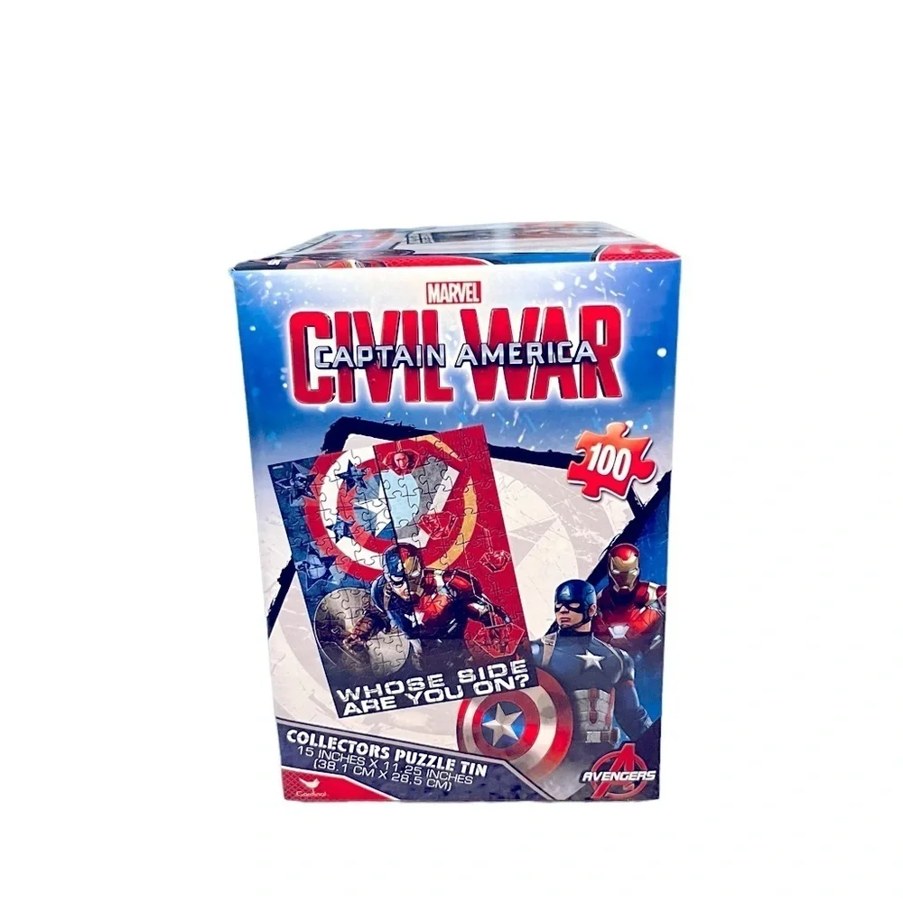 Marvel Captain America Civil War Collectors Puzzle Tin 100 Piece New